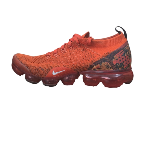 NIKE AIR VAPORMAX FLYKNIT 2HEEL GRAPHIC TEAM ORANGE 8.5 WOMEN'S - Picture 6 of 12